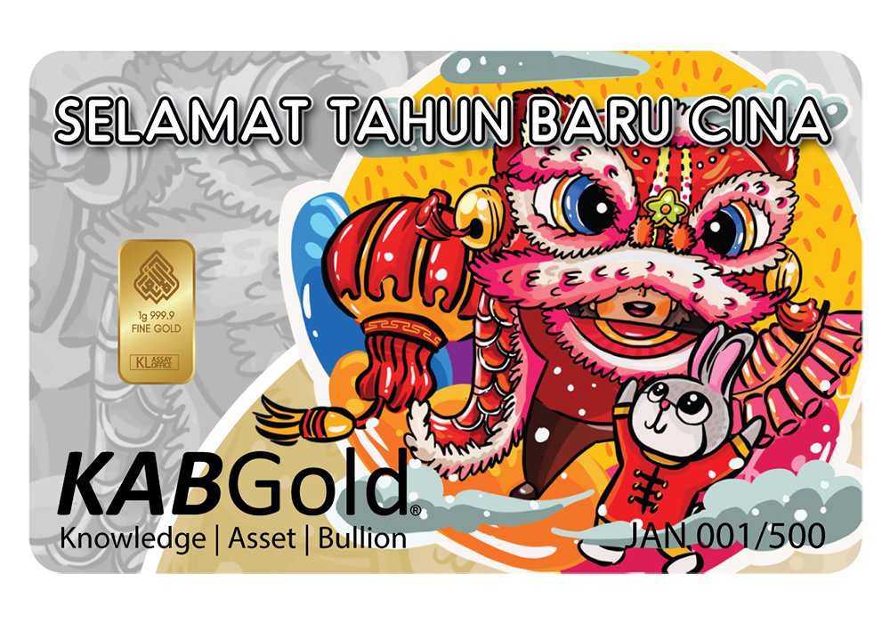 gold bar 1g januari / tahun baru cina 2023