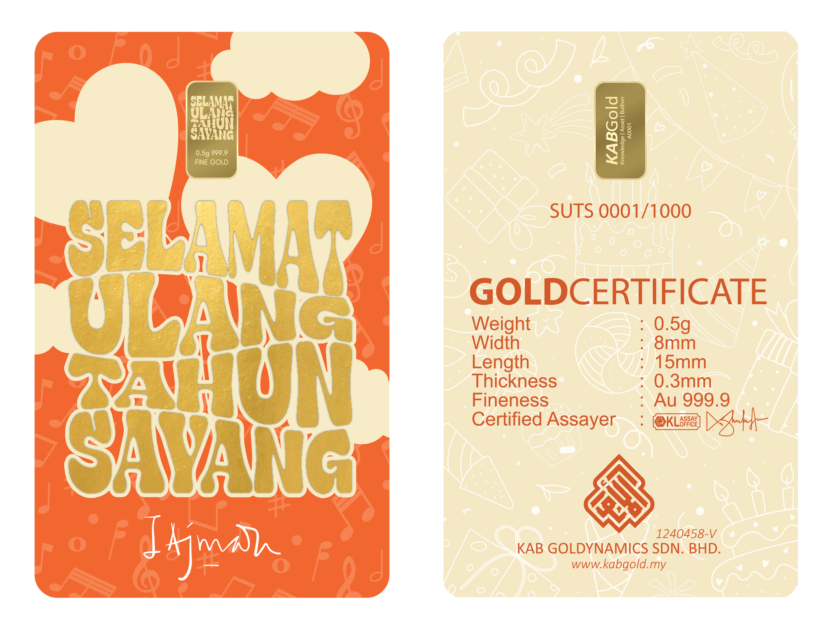 gold bar 0.5g selamat ulang tahun sayang