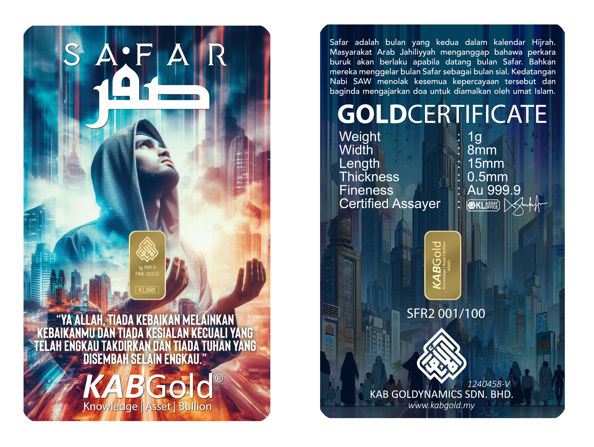 gold bar 1g safar 2024